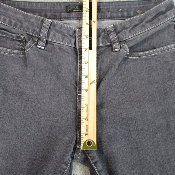 PrAna Jeans Womens 28 Gray Low Rise Straight Skinny Stretch Hike Outdoors 30x29 - Picture 11 of 14